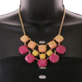 Mi Amore Necklace-Earring-Set Multicolor/Gold-Tone