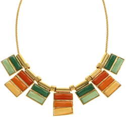 Mi Amore Necklace-Earring-Set Multicolor/Gold-Tone