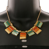 Mi Amore Necklace-Earring-Set Multicolor/Gold-Tone