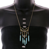 Mi Amore Necklace-Earring-Set Gold-Tone/Blue