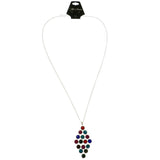 Mi Amore Adjustable Pendant-Necklace Multicolor/Silver-Tone