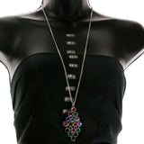 Mi Amore Adjustable Pendant-Necklace Multicolor/Silver-Tone