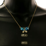 Mi Amore Adjustable Pendant-Necklace Gold-Tone/Blue