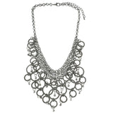 Mi Amore Adjustable Statement-Necklace Silver-Tone