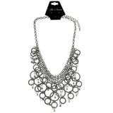 Mi Amore Adjustable Statement-Necklace Silver-Tone