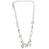 Mi Amore Adjustable Statement-Necklace Silver-Tone