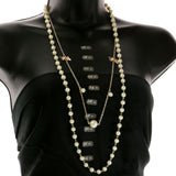 Mi Amore Statement-Necklace White/Gold-Tone