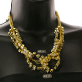 Mi Amore Adjustable Necklace-Earring-Set Gold-Tone