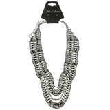 Mi Amore Adjustable Statement-Necklace Black/Silver-Tone