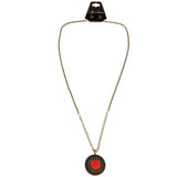 Mi Amore Necklace-Earring-Set Gold-Tone/Red