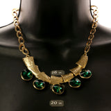 Mi Amore Adjustable Statement-Necklace Gold-Tone/Green