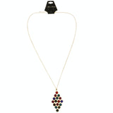 Mi Amore Adjustable Pendant-Necklace Multicolor/Gold-Tone