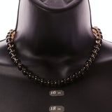 Mi Amore Beaded-Necklace Brown/Gold-Tone