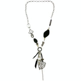 Mi Amore Leaf Clover Statement-Necklace Multicolor & Silver-Tone