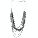 Mi Amore Adjustable Statement-Necklace Silver-Tone