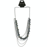 Mi Amore Adjustable Statement-Necklace Silver-Tone