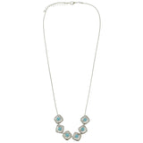 Mi Amore Adjustable Statement-Necklace Silver-Tone/Blue