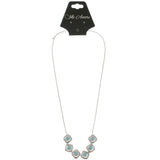 Mi Amore Adjustable Statement-Necklace Silver-Tone/Blue