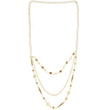 Mi Amore Adjustable Statement-Necklace Gold-Tone/White