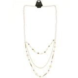 Mi Amore Adjustable Statement-Necklace Gold-Tone/White