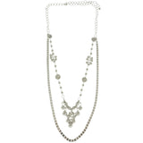 Mi Amore Adjustable Statement-Necklace Silver-Tone