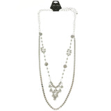 Mi Amore Adjustable Statement-Necklace Silver-Tone