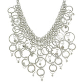 Mi Amore Adjustable Statement-Necklace Silver-Tone