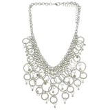 Mi Amore Adjustable Statement-Necklace Silver-Tone