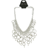 Mi Amore Adjustable Statement-Necklace Silver-Tone