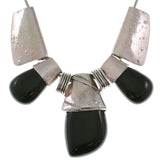 Mi Amore Adjustable Statement-Necklace Silver-Tone/Black