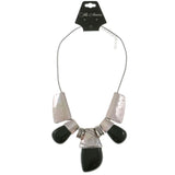 Mi Amore Adjustable Statement-Necklace Silver-Tone/Black