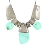 Mi Amore Adjustable Statement-Necklace Silver-Tone/Green