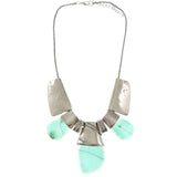 Mi Amore Adjustable Statement-Necklace Silver-Tone/Green