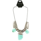 Mi Amore Adjustable Statement-Necklace Silver-Tone/Green