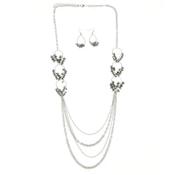 Mi Amore Adjustable Statement-Necklace Silver-Tone/Gray