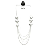 Mi Amore Adjustable Statement-Necklace Silver-Tone/Gray