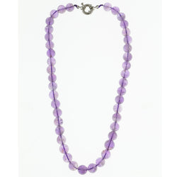 Mi Amore Beaded-Necklace Purple/Silver-Tone