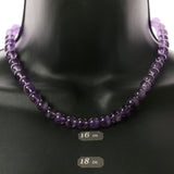 Mi Amore Beaded-Necklace Purple/Silver-Tone