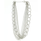 Mi Amore Adjustable Statement-Necklace Silver-Tone