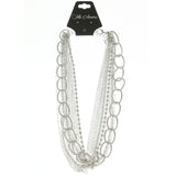 Mi Amore Adjustable Statement-Necklace Silver-Tone