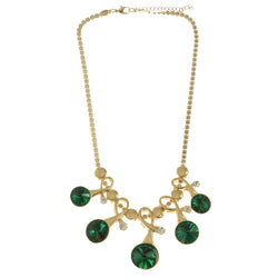 Mi Amore Adjustable Statement-Necklace Gold-Tone/Green