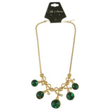 Mi Amore Adjustable Statement-Necklace Gold-Tone/Green