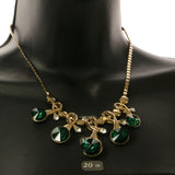 Mi Amore Adjustable Statement-Necklace Gold-Tone/Green