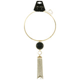 Mi Amore Adjustable Tassel Collar-Necklace Gold-Tone & Black