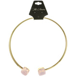 Mi Amore Collar-Necklace Gold-Tone/Pink