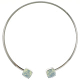 Mi Amore Collar-Necklace Silver-Tone/Blue