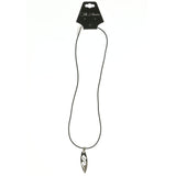 Mi Amore Dragon Surf Board Adjustable Pendant-Necklace Black & Silver-Tone