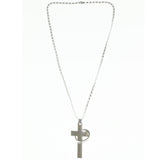 Mi Amore Cross Ring Pendant-Necklace Silver-Tone