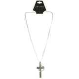 Mi Amore Cross Ring Pendant-Necklace Silver-Tone