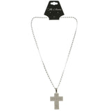 Mi Amore Cross Pendant-Necklace Silver-Tone